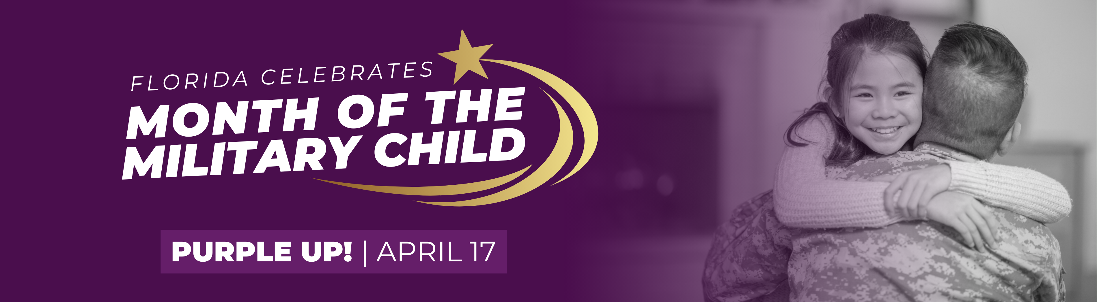 Florida Celebrates Month of the Military Child - Purple Up! April 17