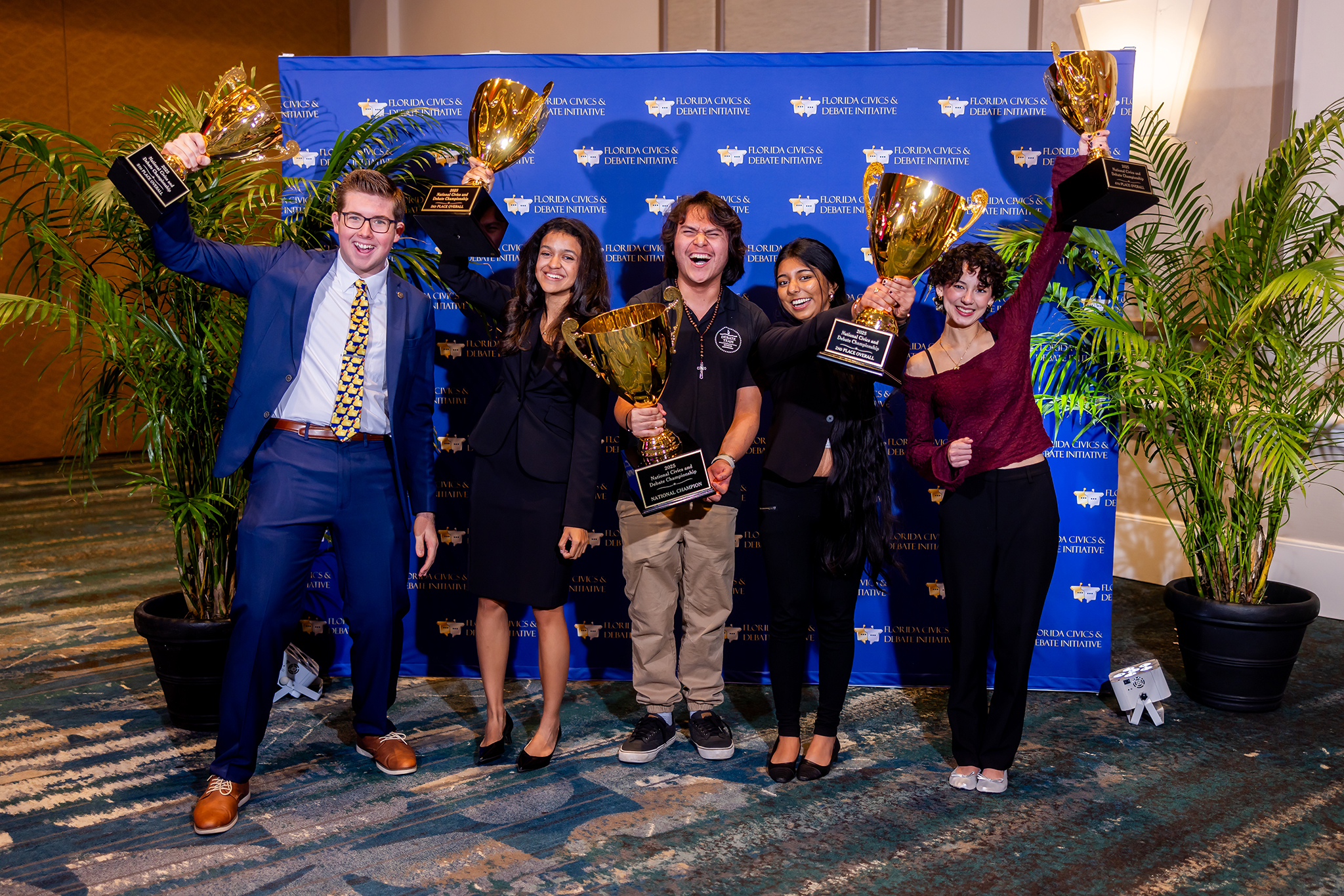 Top Five High School Overall (Hunter Hayes - 5th, Sahiti Reddy - 2nd, Oscar Rubio Flores - 1st, Grace Jackson - 3rd, Anabel Kirkland - 4th) 